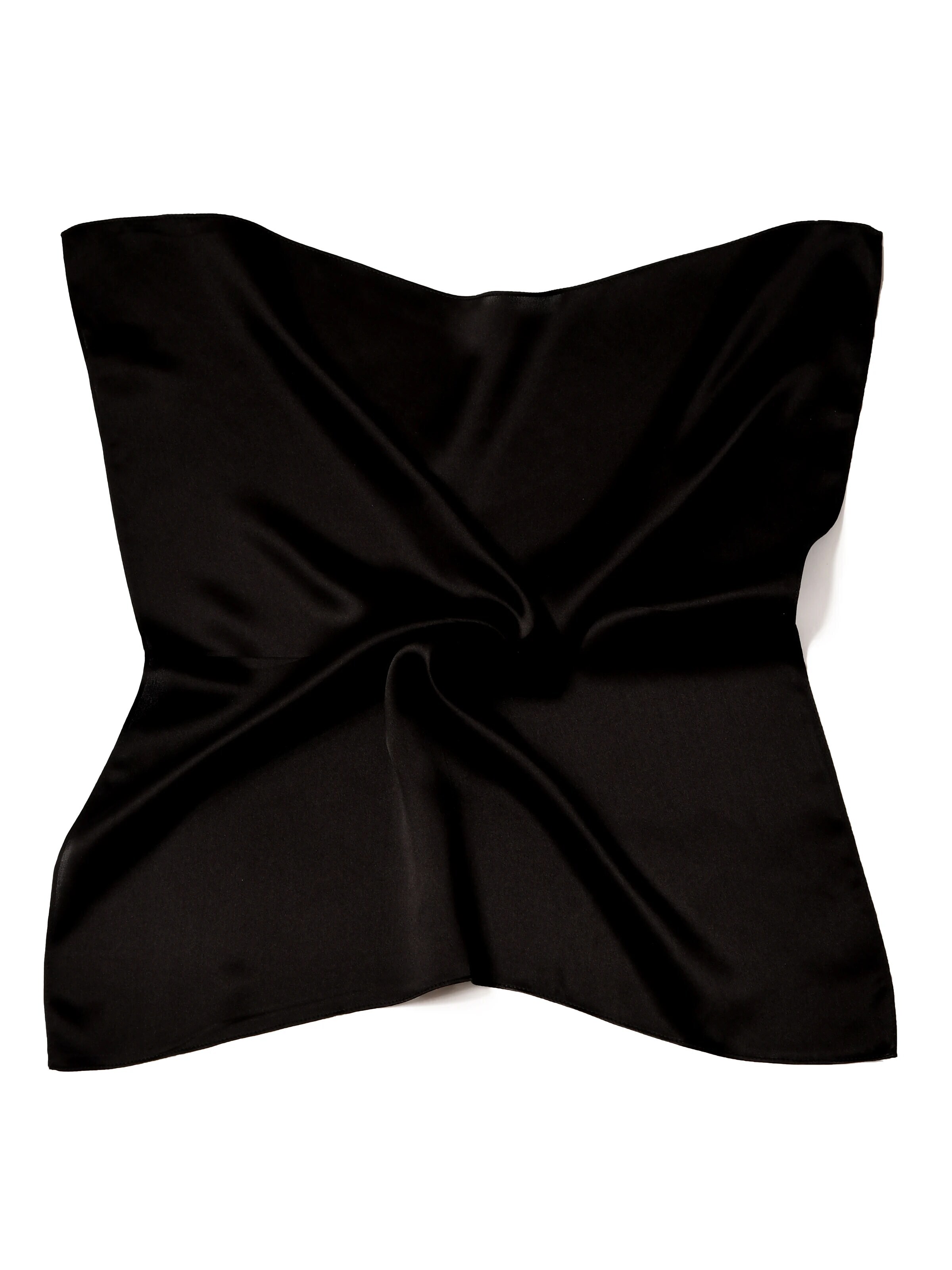 MayTree Scarf 'Seidentuch einfarbig' in Black: front