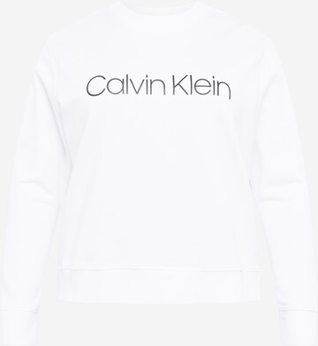Felpa di Calvin Klein Curve in bianco: frontale
