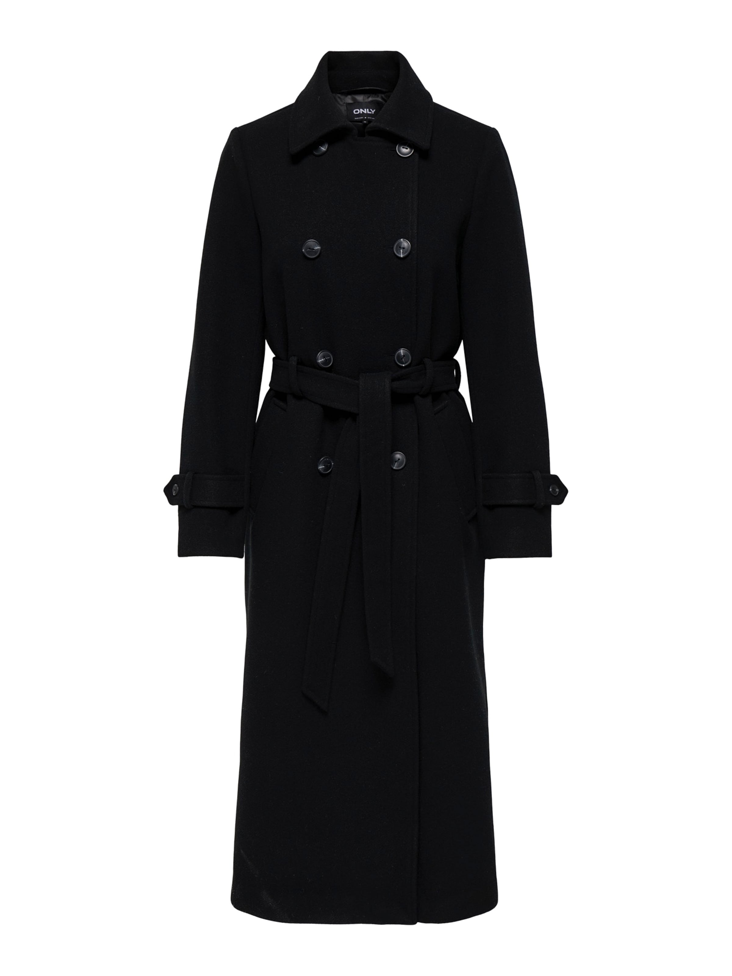 Long Coat Only Klassischer Mantel Schwarz ONLY Mantel 'ONLLUCIE
