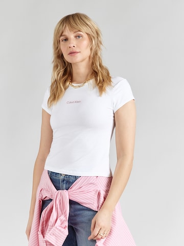 balta Calvin Klein Jeans Marškinėliai: priekis