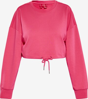 swirly Sweatshirt in Roze: voorkant