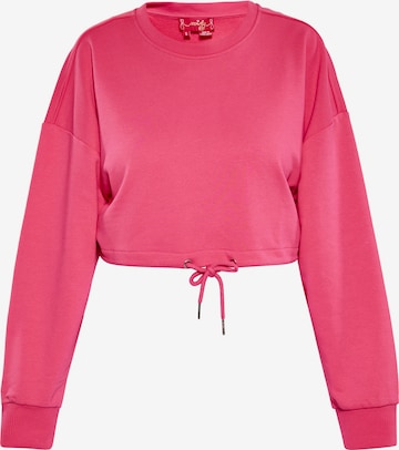 swirly Sweatshirt in Pink: front