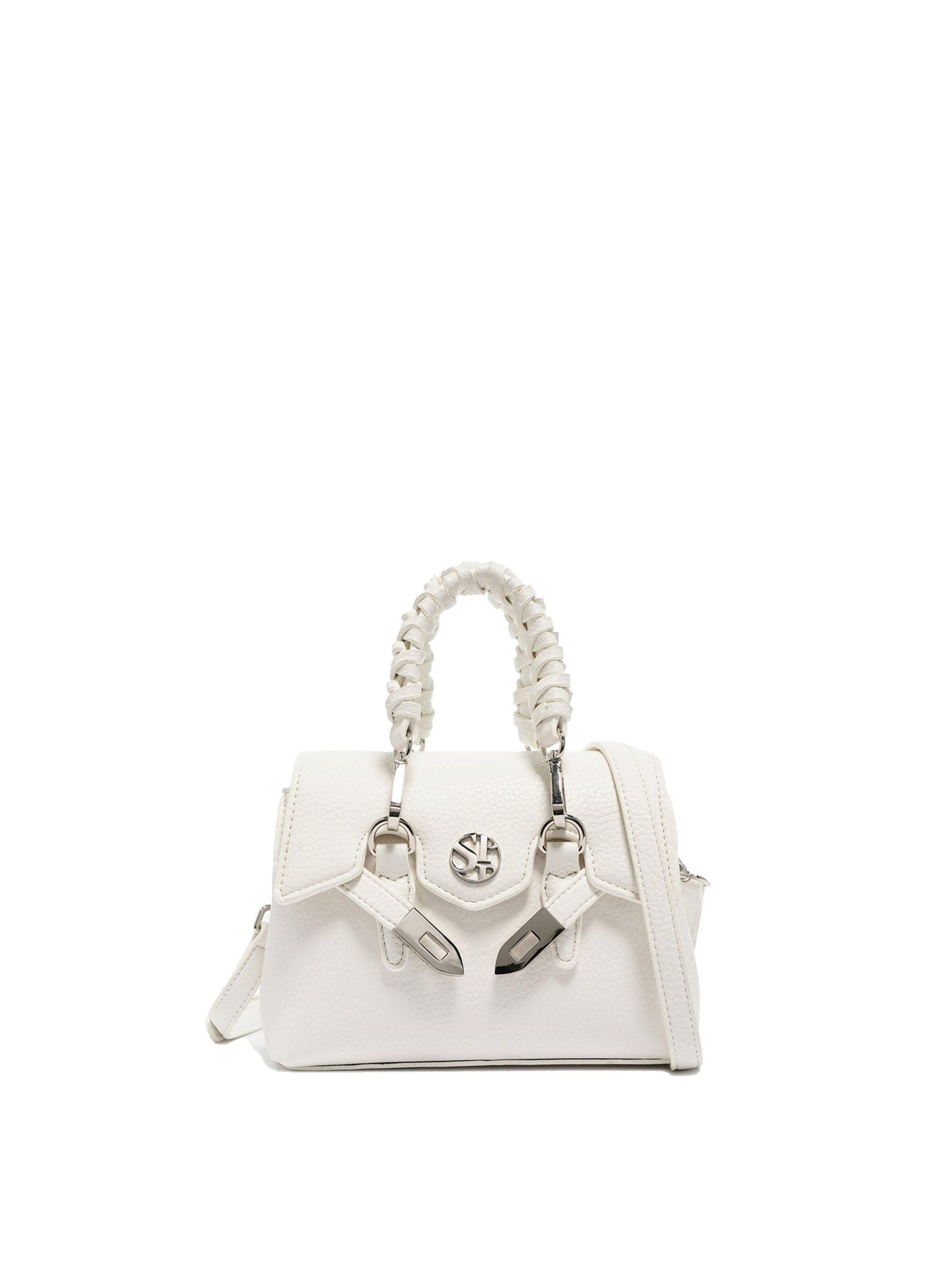 Secret Pon Pon Handbag in White: front