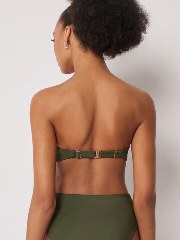 CALZEDONIA Bandeau Bikini Top 'Premium Sculpt' in Green