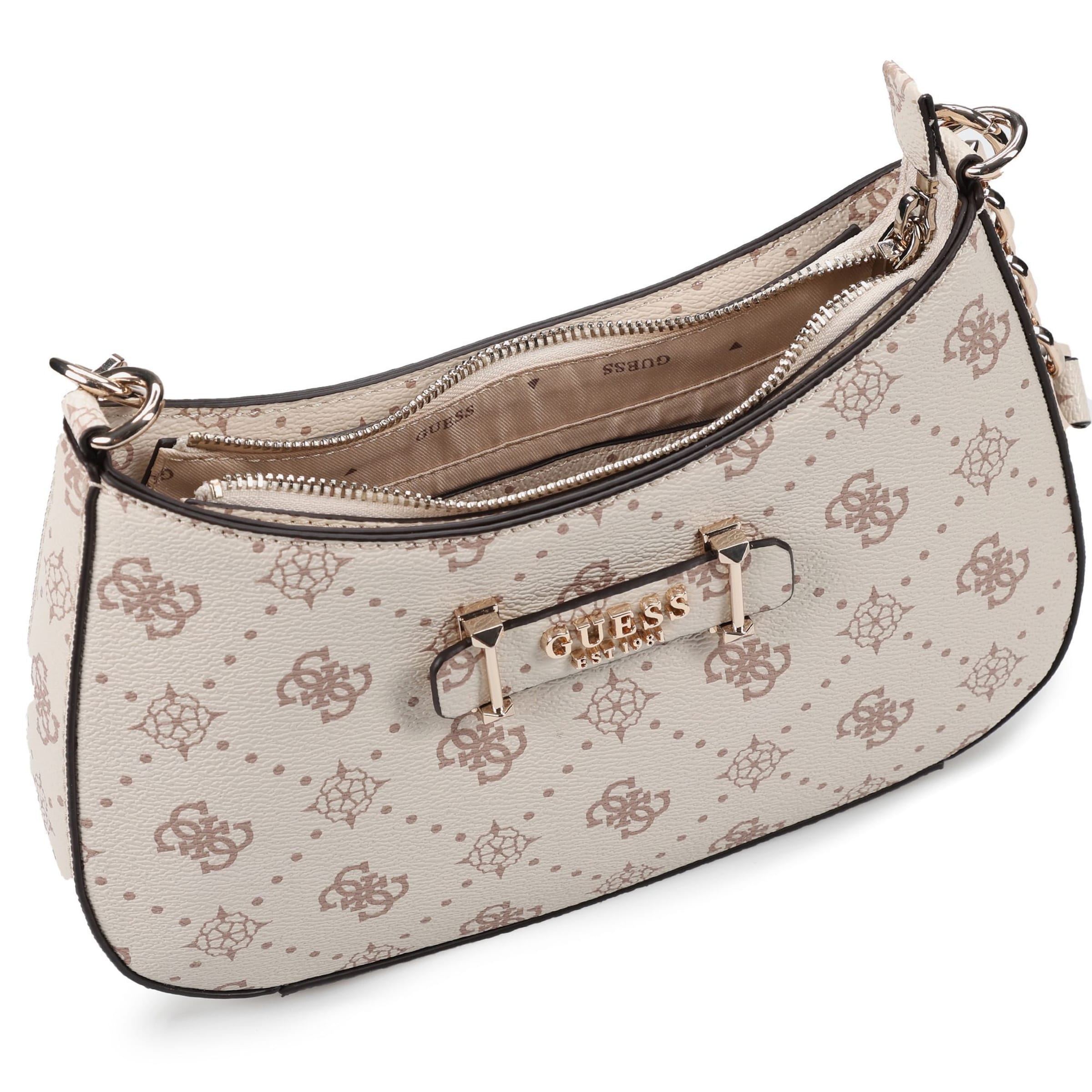 Borsa a spalla 'Carrie ' di GUESS in beige