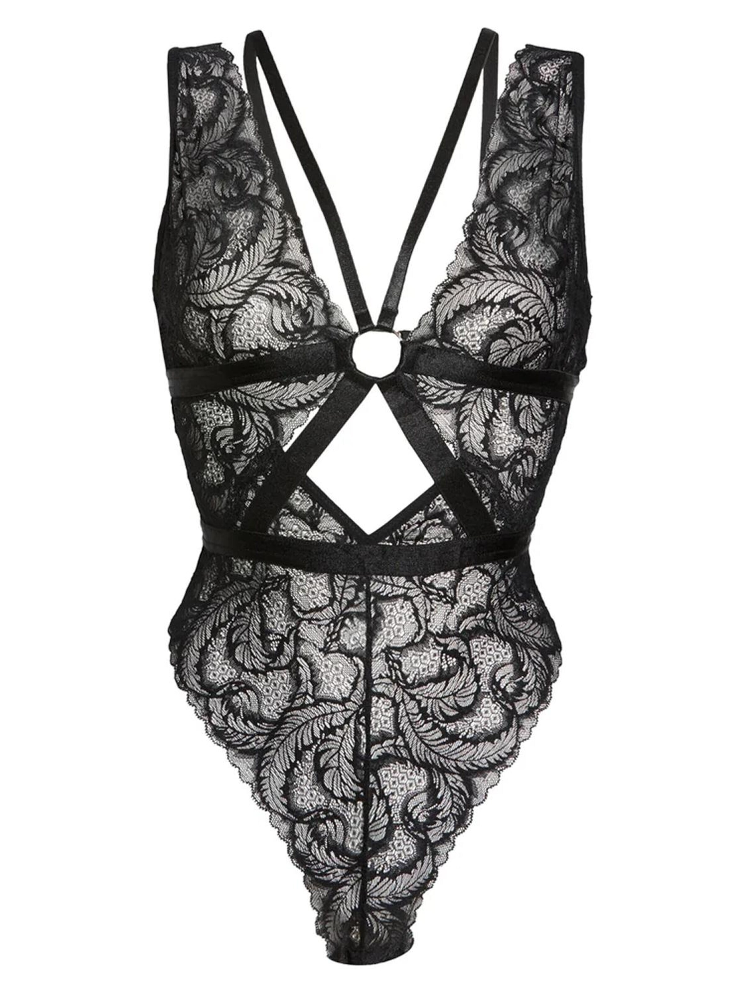 Shapetape Shapingbody 'Kanten shaper body - Amélie' in Zwart
