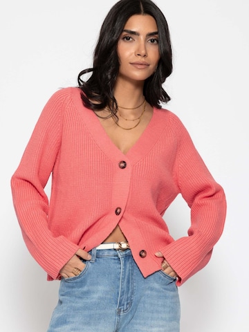 SASSYCLASSY Knit Cardigan in Orange: front
