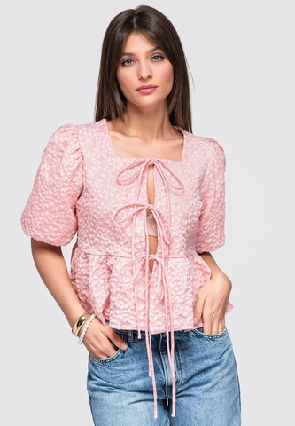 Ombre Bluse in Pink: Vorderseite