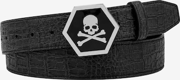 Cintura 'Skull' di Philipp Plein in nero: frontale