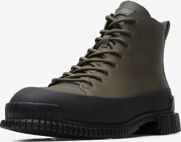 CAMPER Lace-Up Ankle Boots in Green: front