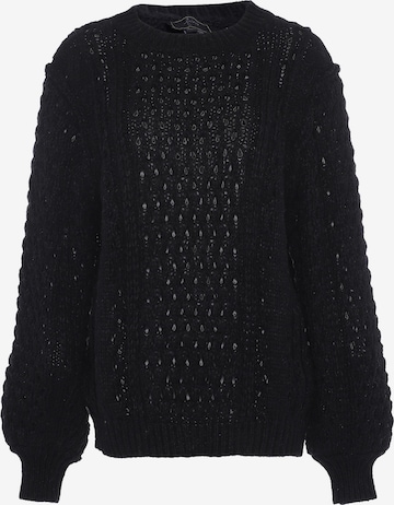 faina Πουλόβερ σε μαύρο: μπροστά