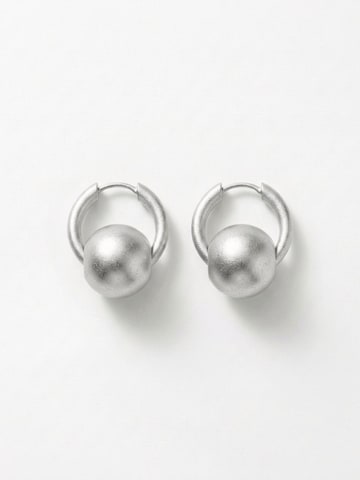 DNSK Copenhagen Oorbellen 'SOLGERD' in Zilver: voorkant
