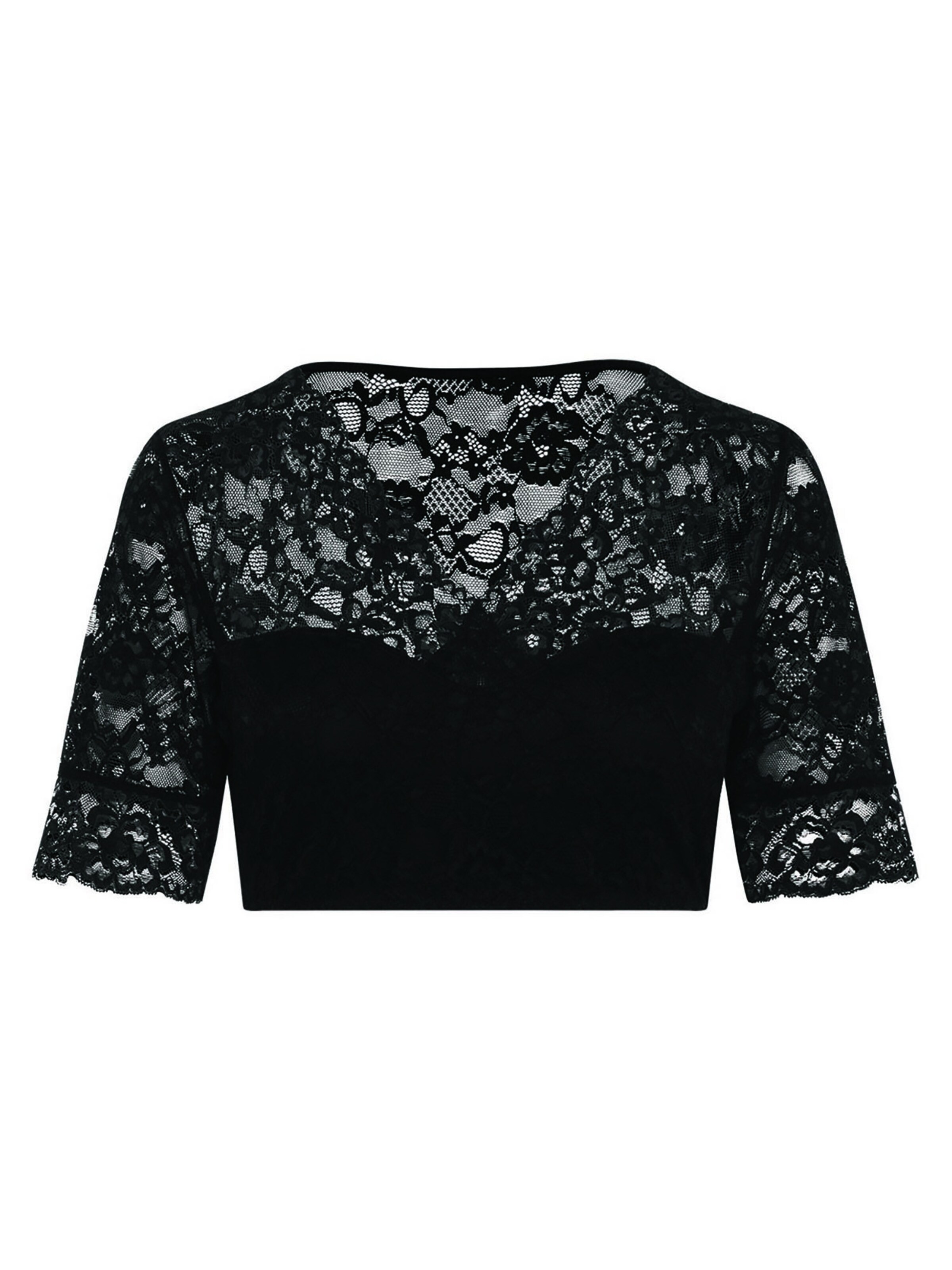 SUSA Trachtenbluse 'Wiesn-Zauber'‌‌‌‌‌‌‌‌‌‌ in Schwarz: Vorderseite