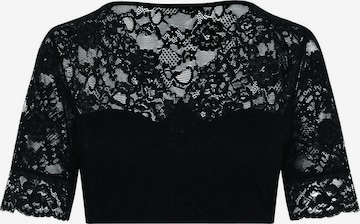 SUSA Trachtenbluse 'Wiesn-Zauber' in Schwarz: Vorderseite