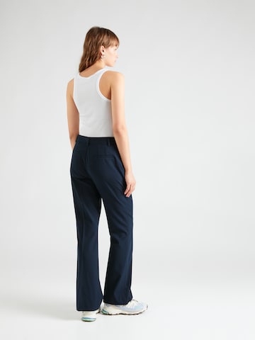 MORE & MORE Flared Trousers with creases in Blue
