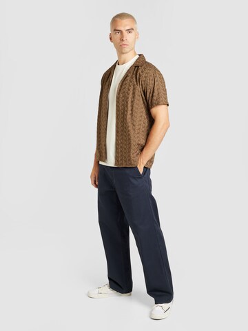JACK & JONES Regular Fit Hemd 'JPRBLUEDAN' in Braun