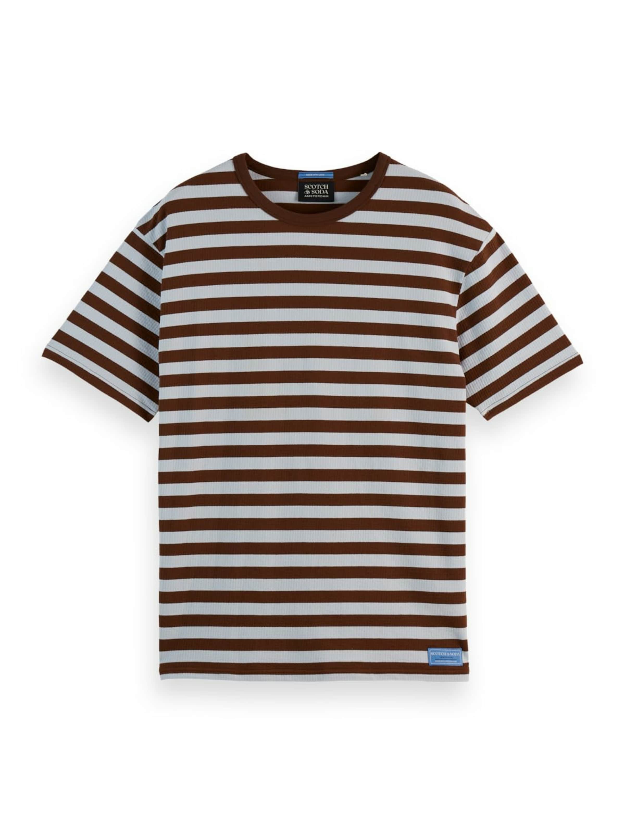 SCOTCH & SODA Shirt in Brown / White, Item view