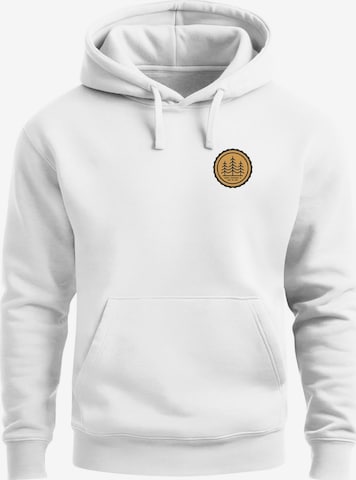 Neverless Sweatshirt 'Bäume Badge 1' in Weiß: Vorderseite