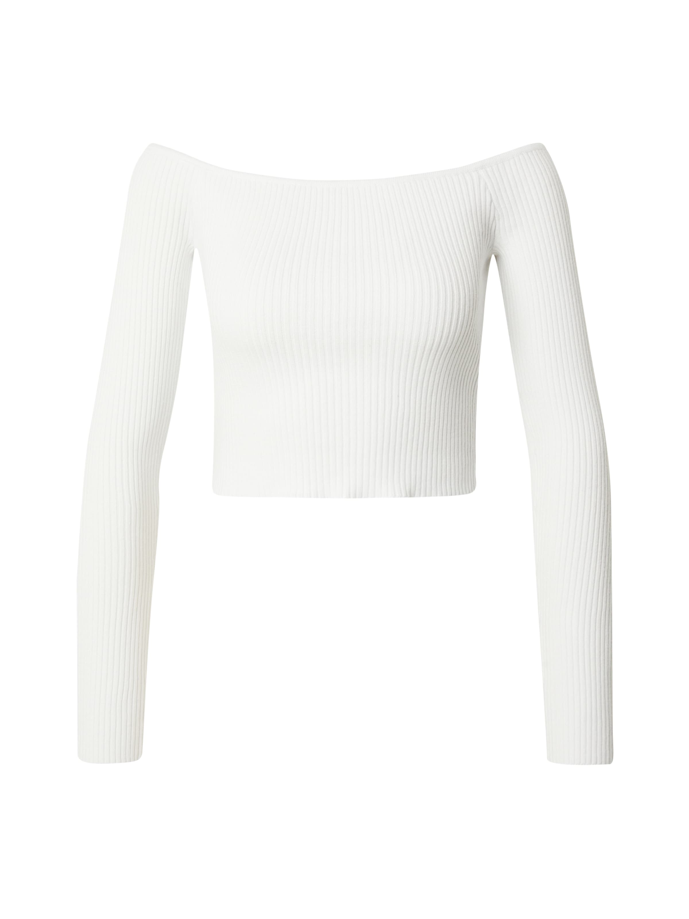 HOLLISTER Пуловер в бяло: отпред