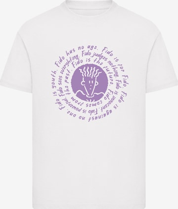 T-Shirt 'Fido Dido Is For Fido Spiral' F4NT4STIC en blanc : devant