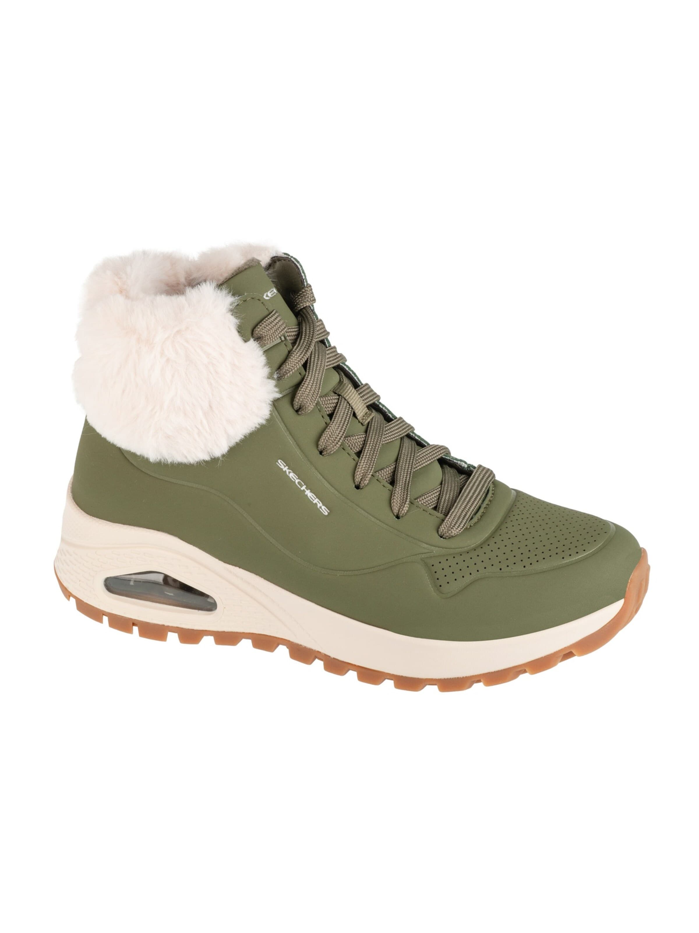 SKECHERS Lace-up bootie 'Uno Rugged - Fall Air' in Green: front