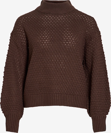 VILA Sweater 'LIOMY' in Brown: front