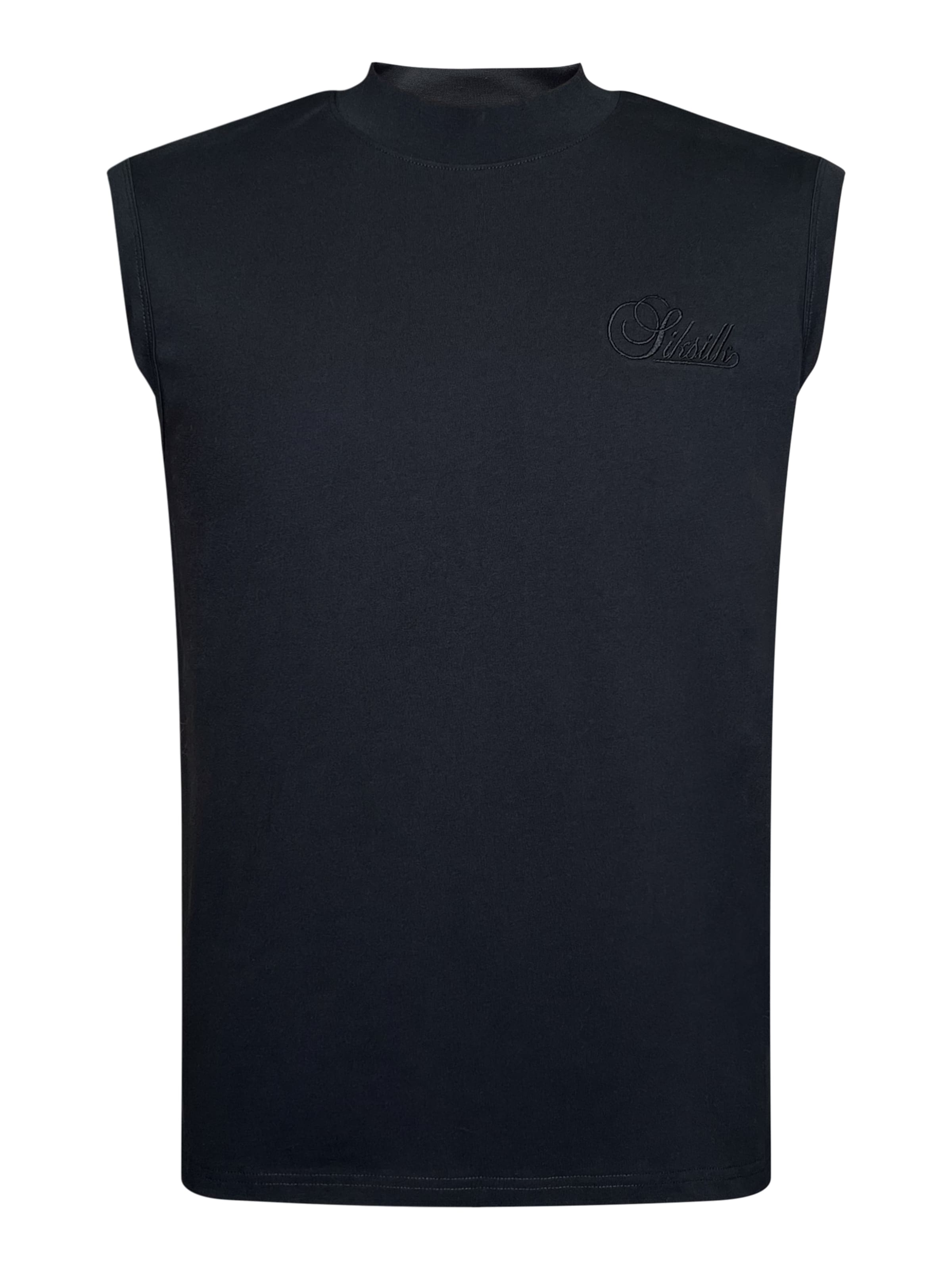 Maglietta di SikSilk in nero: frontale