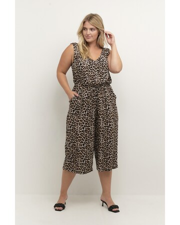 KAFFE CURVE Jumpsuit 'isma' in Bruin