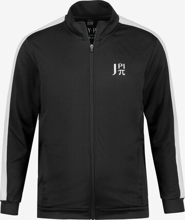 JAY-PI Zip-Up Hoodie in Black: front