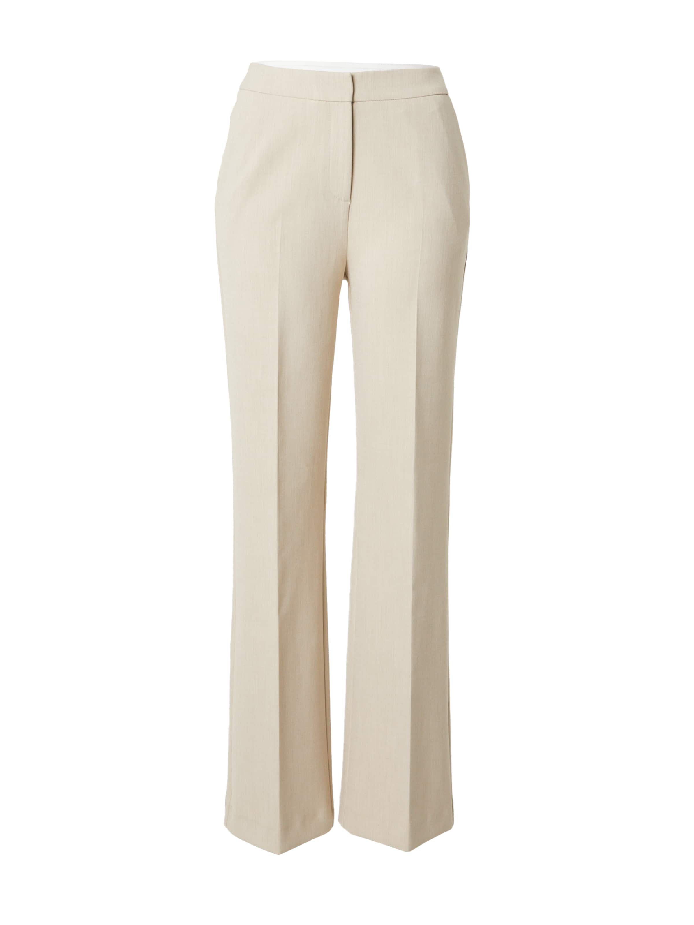 COMMA Wide leg Pleated Pants in Beige: front