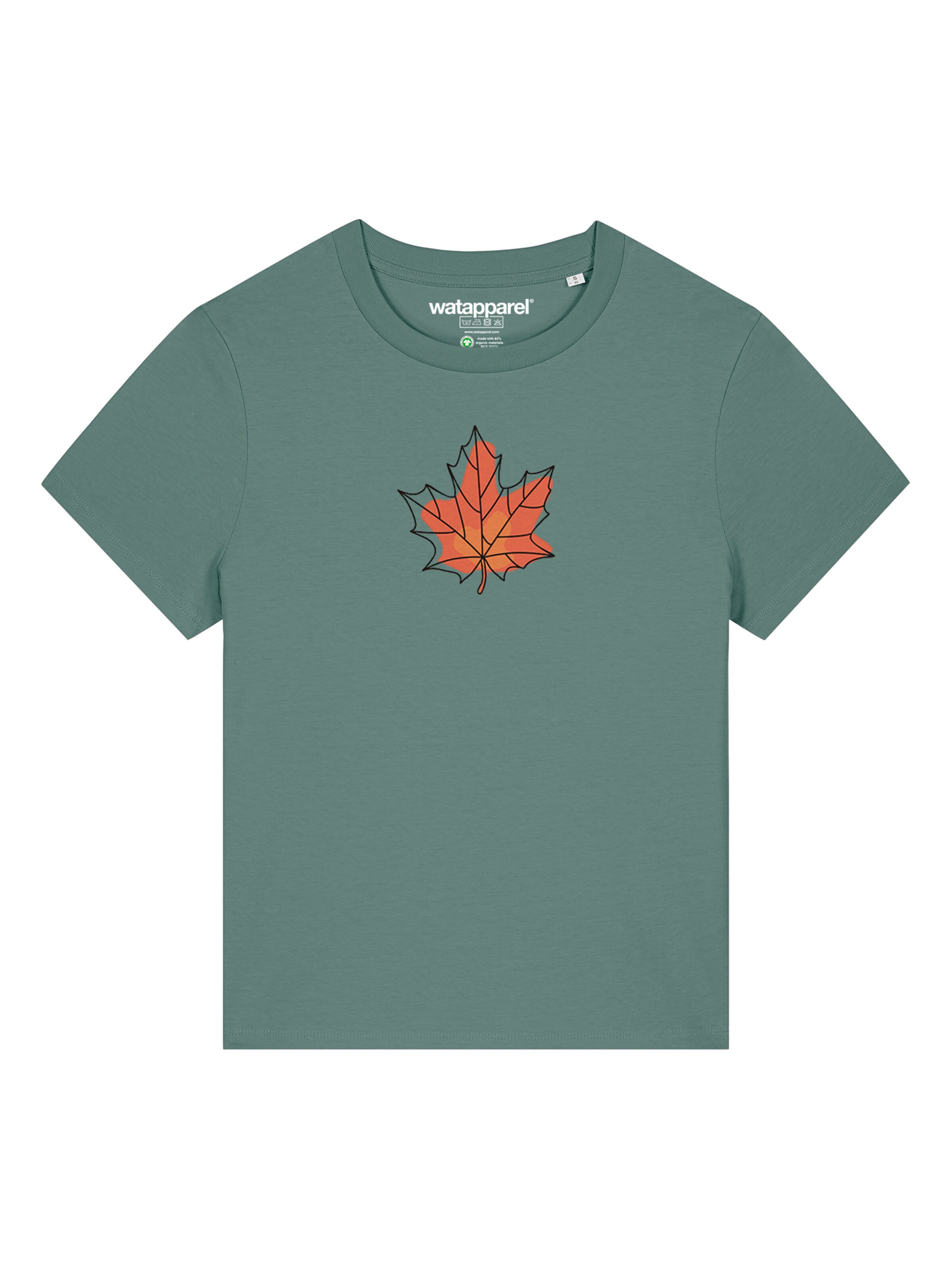 Maglietta 'Herbst' di Watapparel in verde: frontale