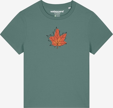 Maglietta 'Herbst' di Watapparel in verde: frontale