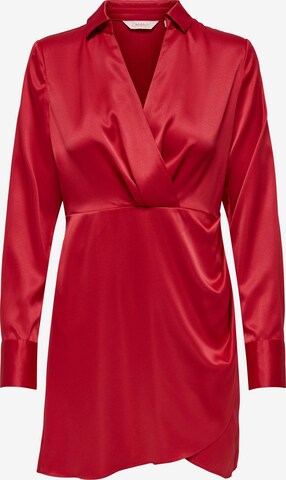 Robe-chemise ONLY en rouge : devant