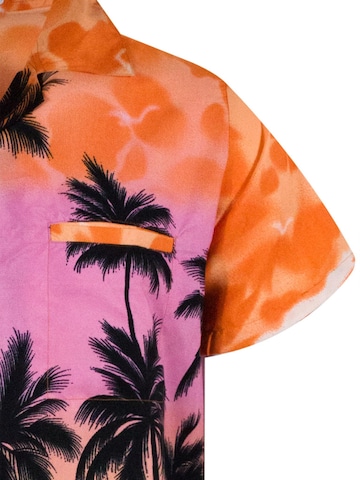 King Kameha Shirt 'Beach Eclectic' in Orange