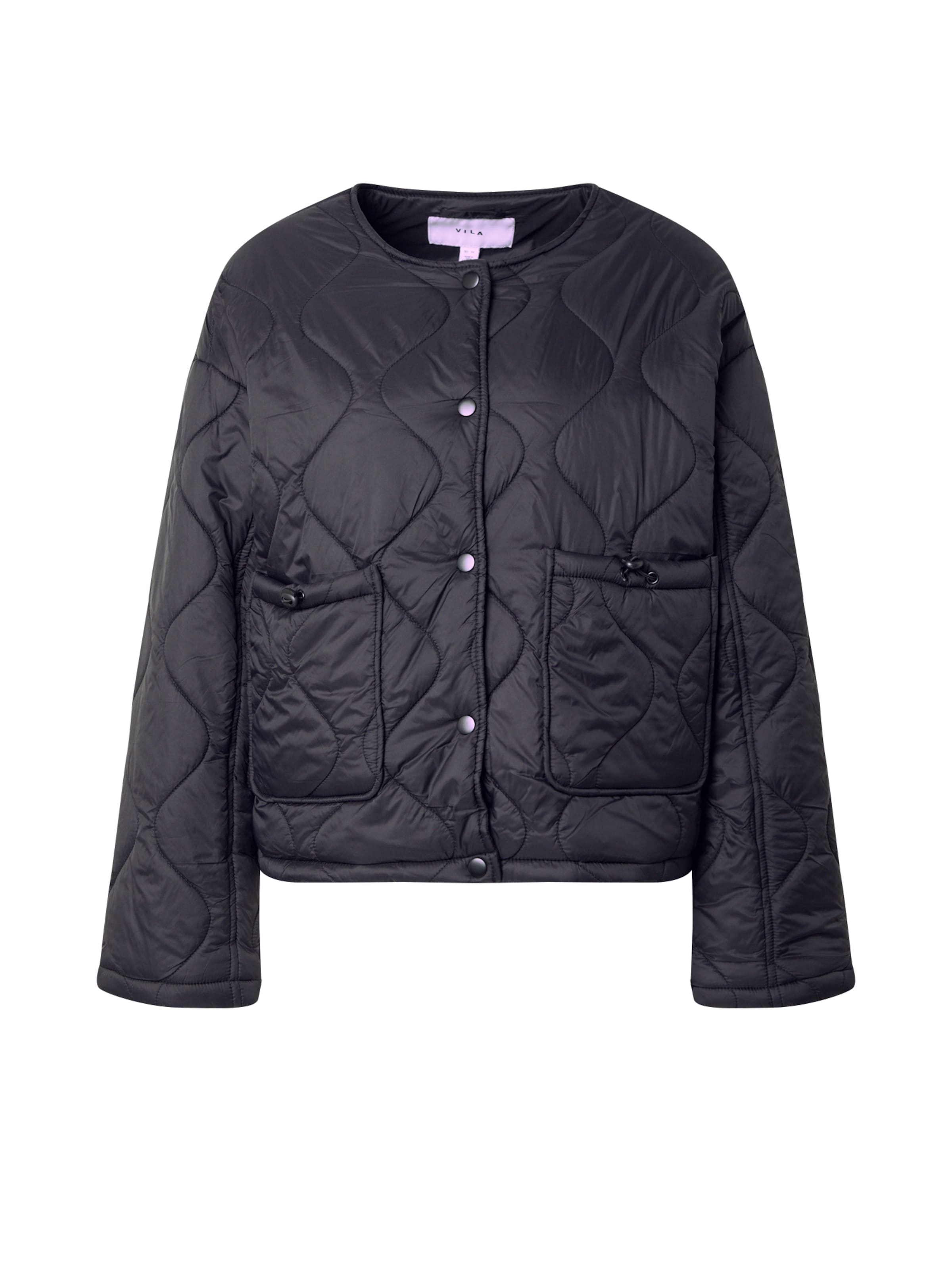 VILA Φθινοπωρινό και ανοιξιάτικο μπουφάν 'VISibiria' σε μαύρο: μπροστά