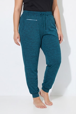 Ulla Popken Loosefit Broek in Blauw: voorkant