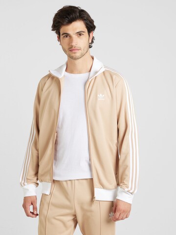 ADIDAS ORIGINALS Sweatjacke 'Adicolor Classics Beckenbauer' in Beige: Vorderseite