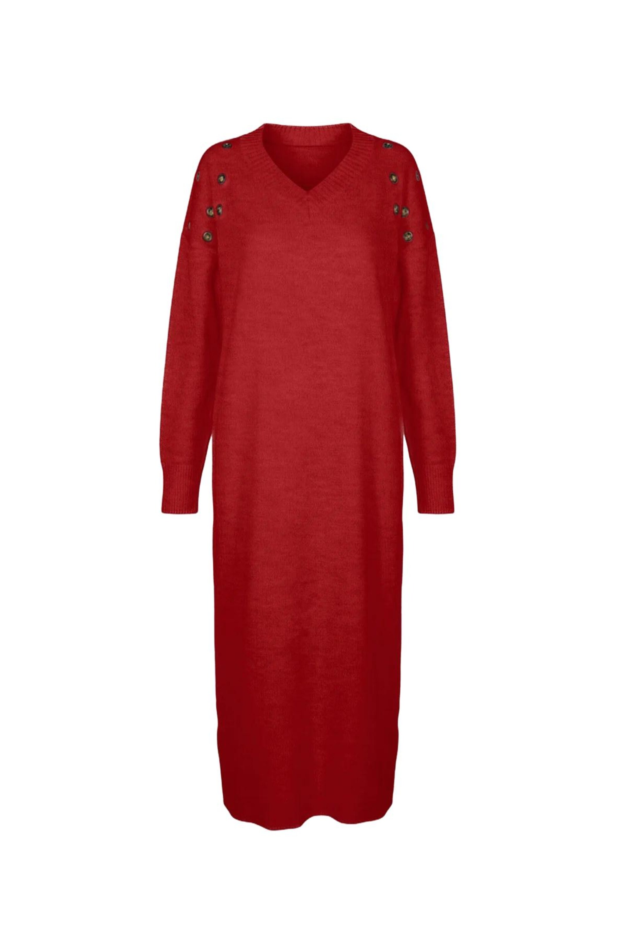 Shape Of You Kleid in Rot: Vorderseite