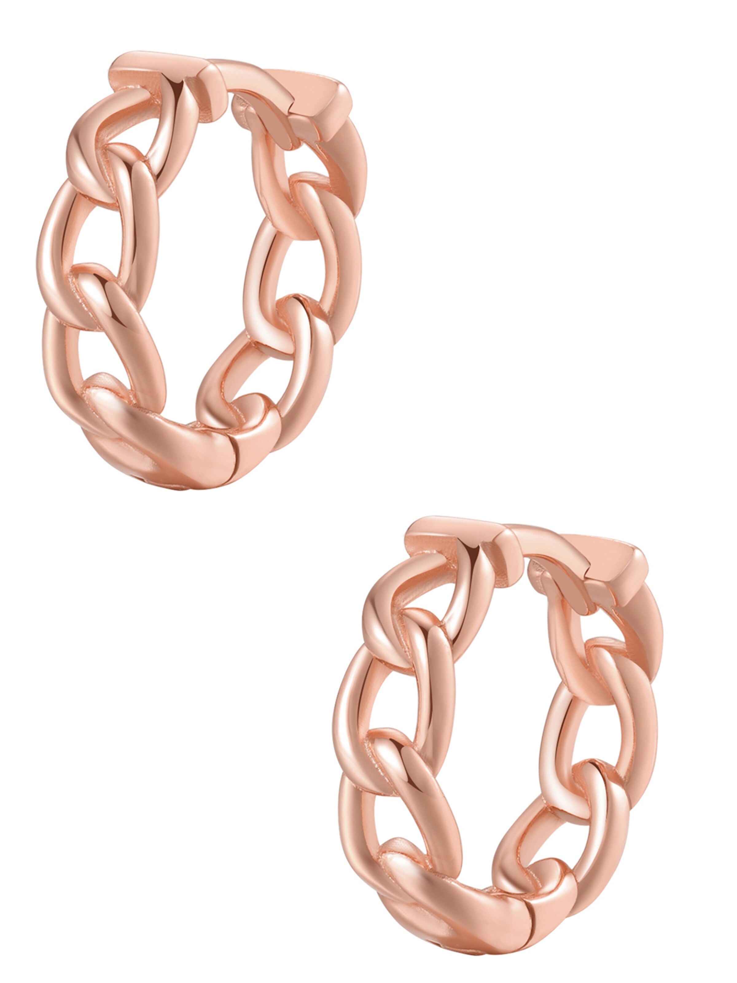 Orecchini 'Chunky Chain' Hey Happiness di colore oro rosé, Visualizzazione prodotti