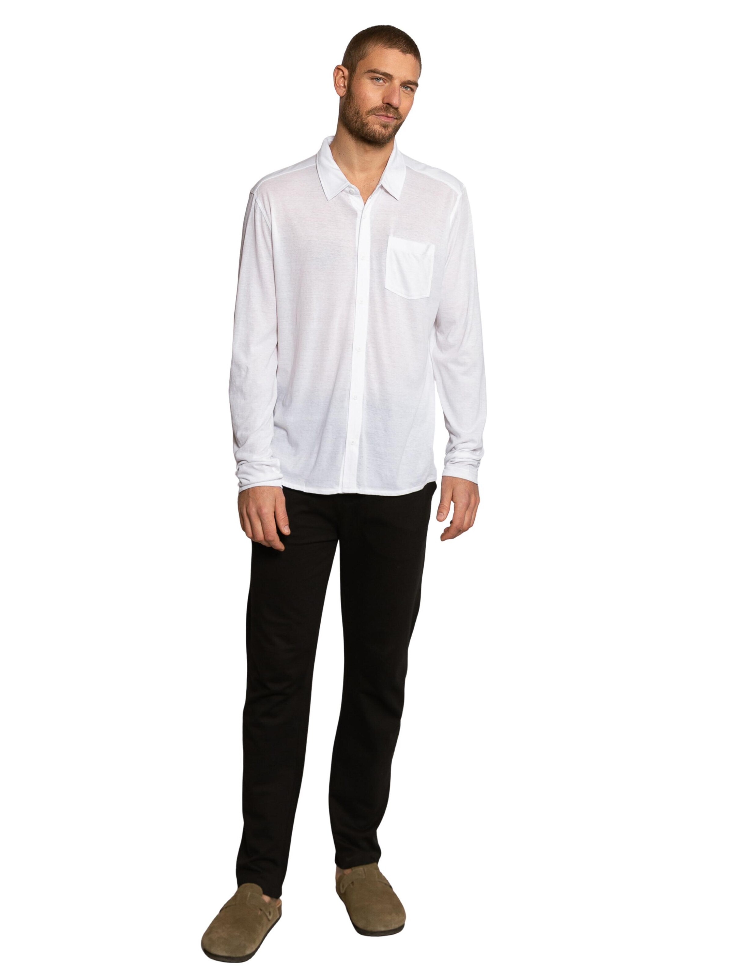 Coupe regular Chemise 'Jackson' LDB en blanc