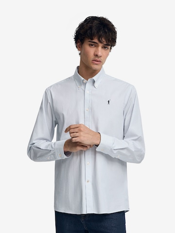 Polo Club Regular Fit Hemd in Blau: Vorderseite