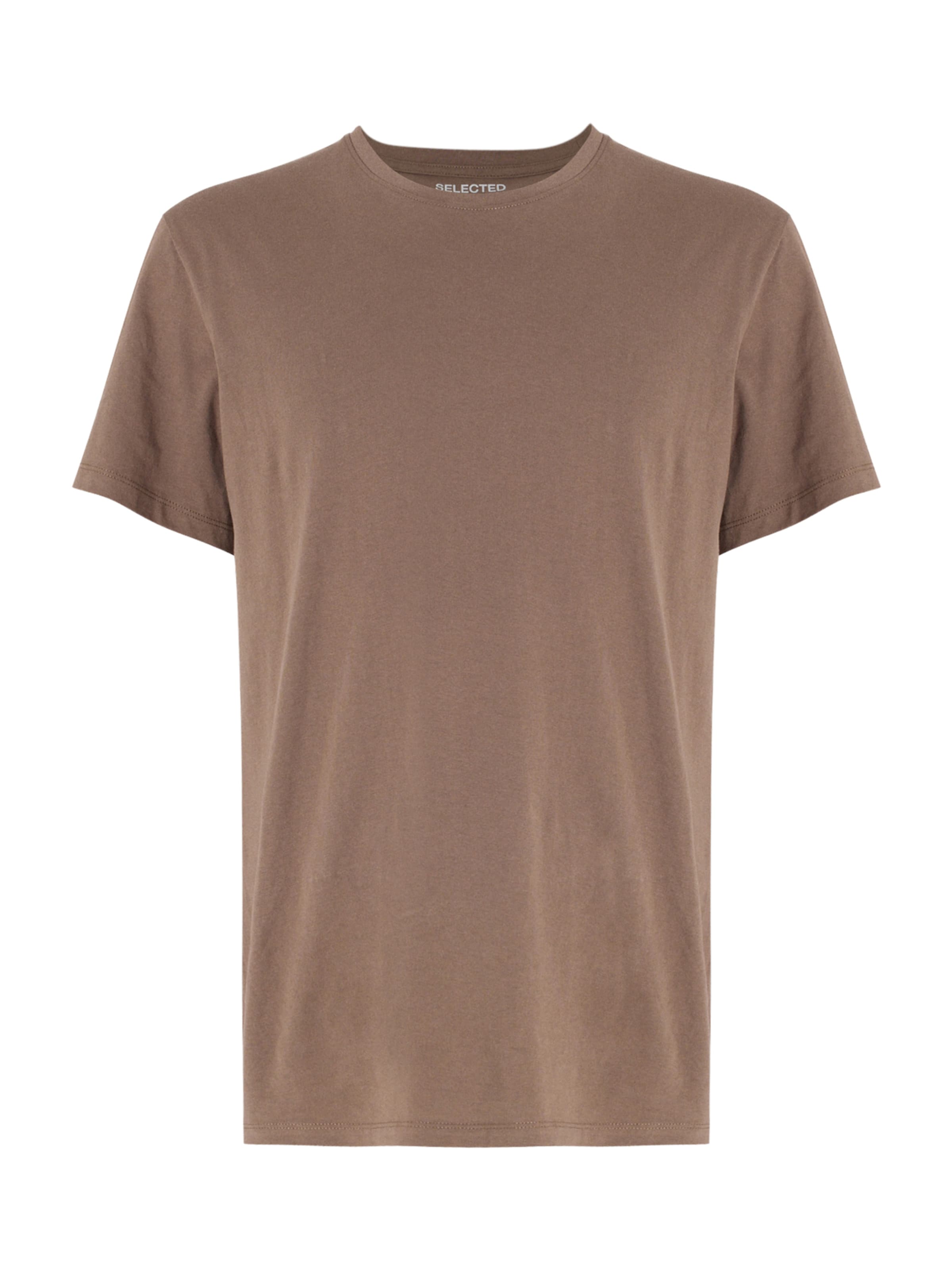 brūns SELECTED T-Krekls 'SLHAspen': no priekšpuses