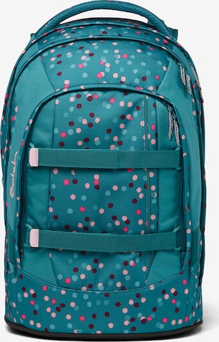 Satch Backpack in Blue: front