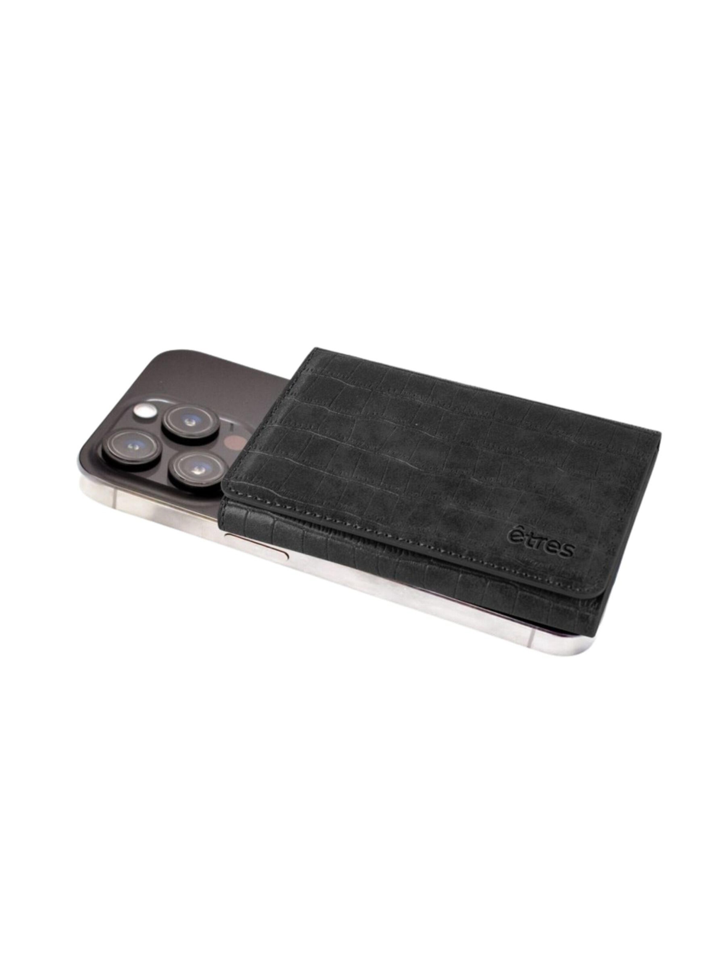 Porte-monnaies 'Etres Smart Wallet - Flach • Kariert' Techmade en noir