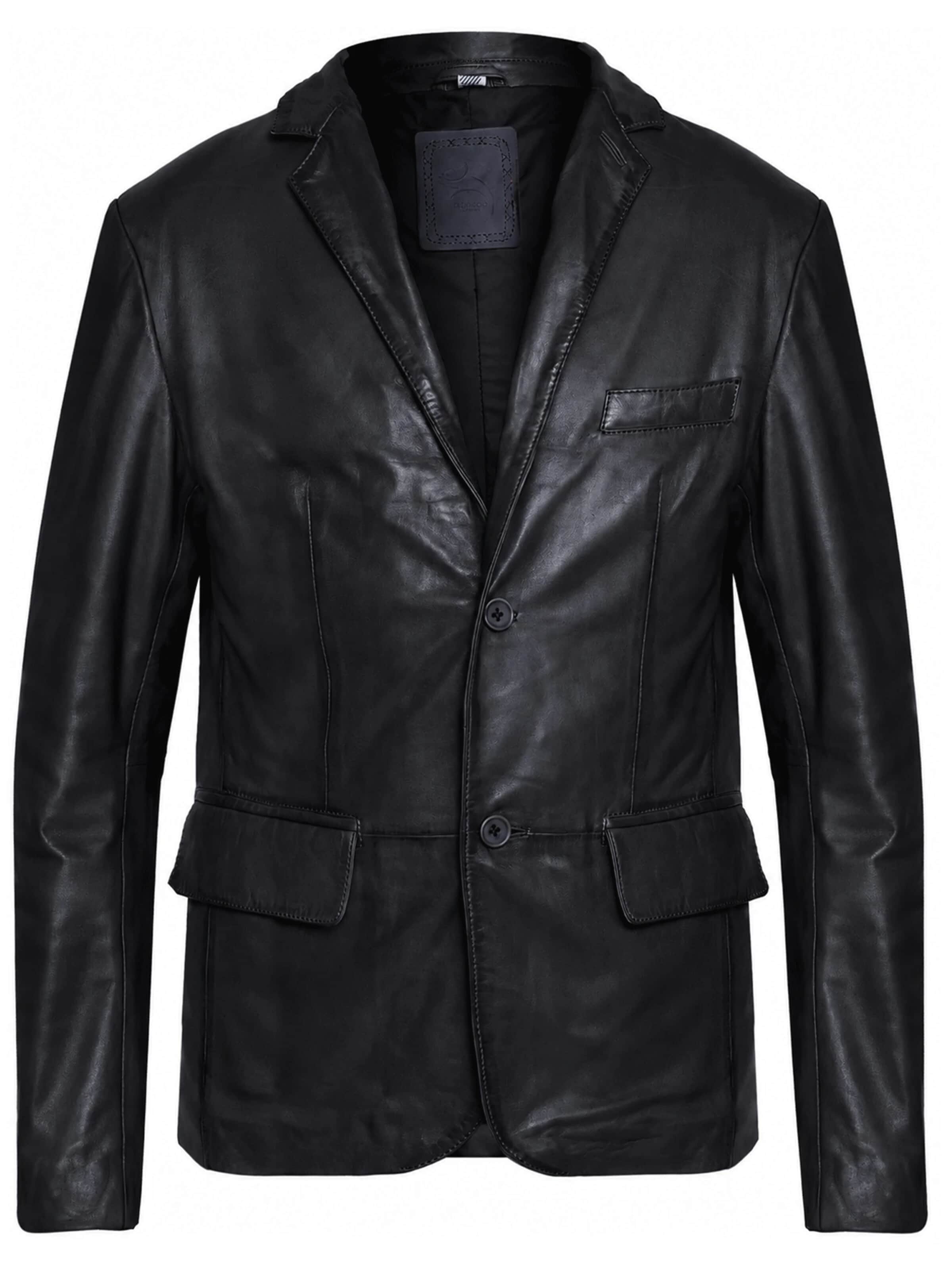Manteau mi-saison 'Eric' Agamaa en noir : devant