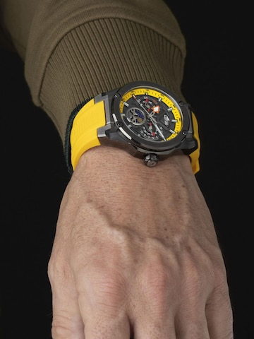 Montre à affichage analogique Lotus en jaune