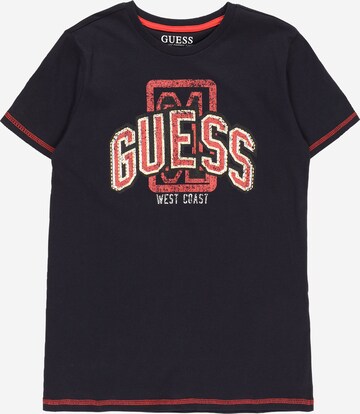 GUESS Majica | modra barva: sprednja stran