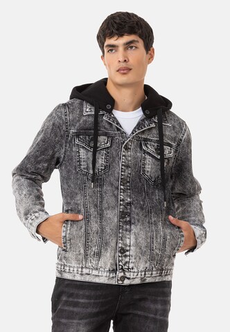 CIPO & BAXX Jeansjacke in Schwarz: predná strana