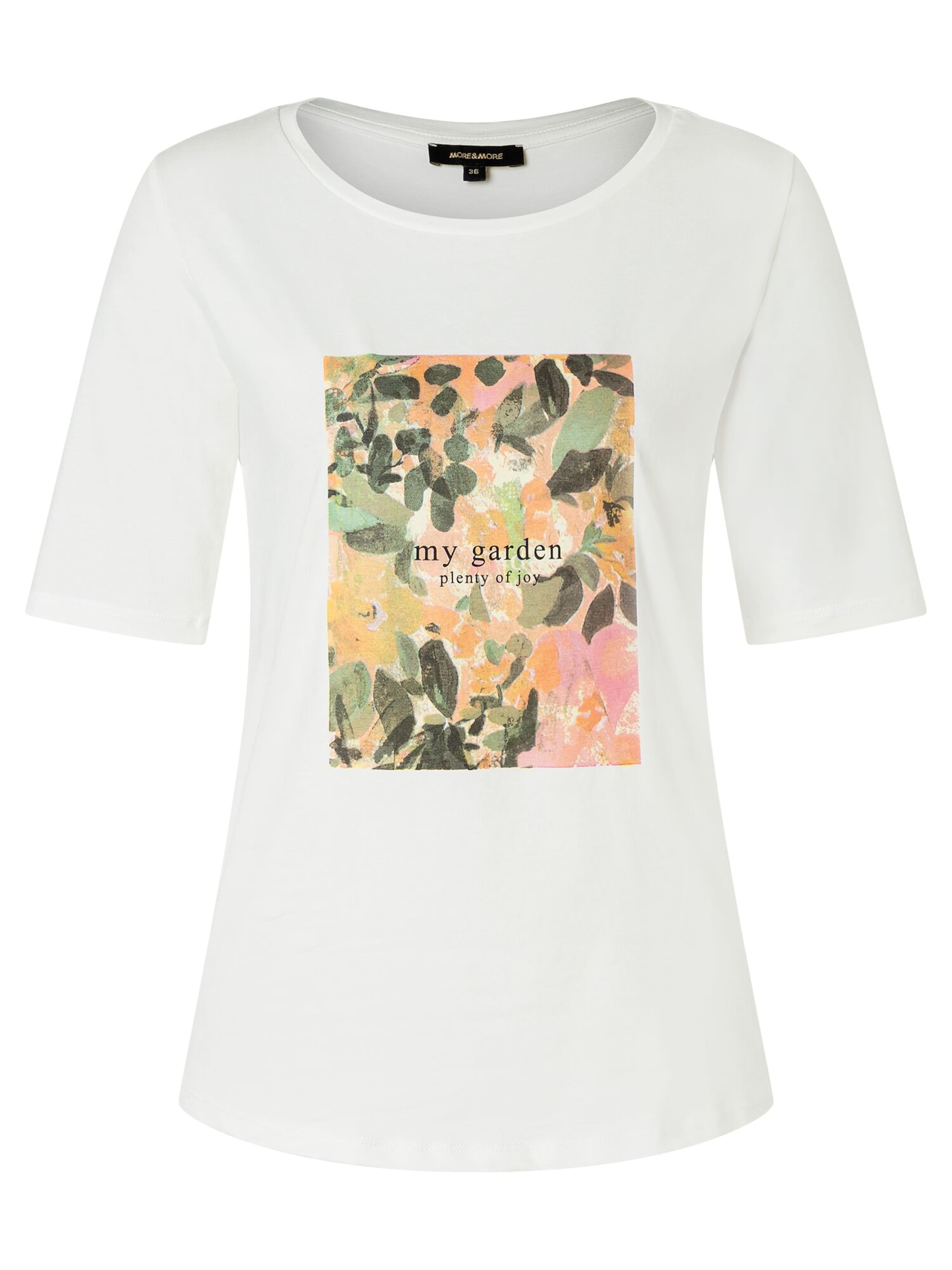 balts MORE & MORE T-Krekls: no priekšpuses