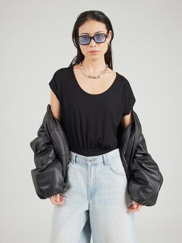 ABOUT YOU Bodi majica 'Gwenda' | črna barva: sprednja stran